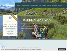 Tablet Screenshot of hotelmontana.at